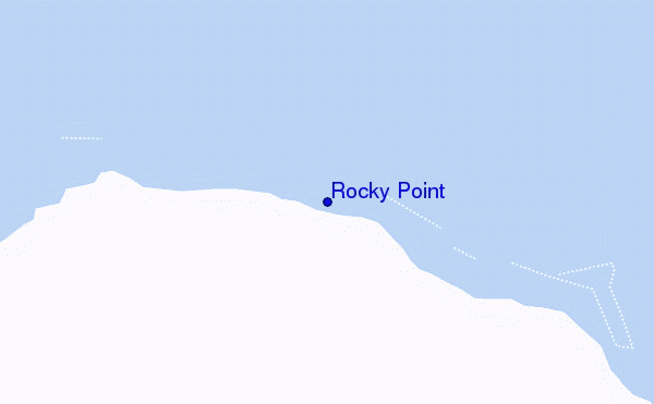 locatiekaart van Rocky Point