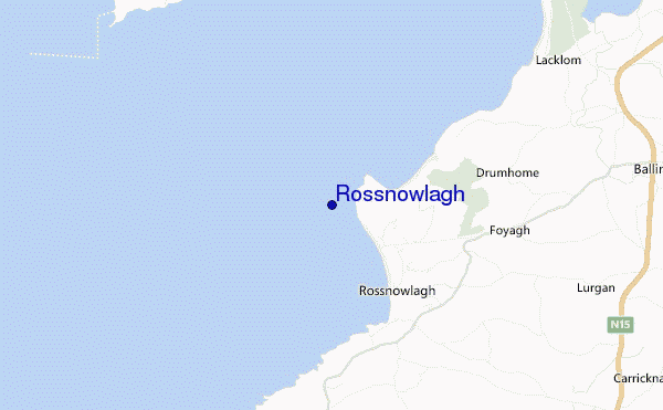 locatiekaart van Rossnowlagh