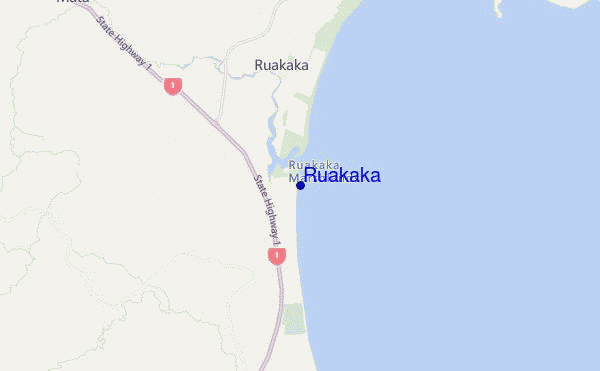 locatiekaart van Ruakaka