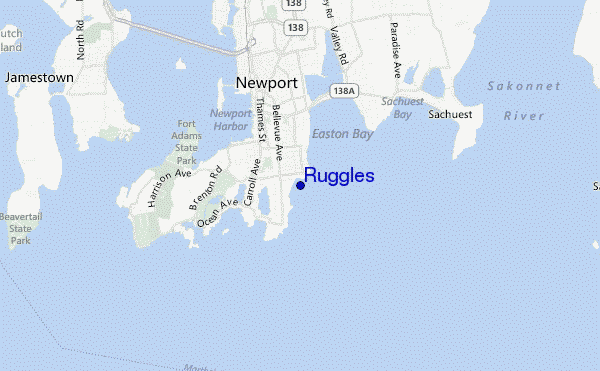 locatiekaart van Ruggles