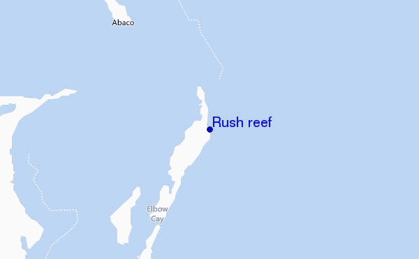locatiekaart van Rush reef