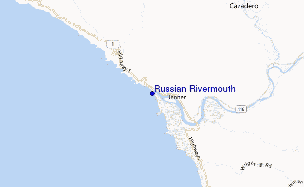 locatiekaart van Russian Rivermouth