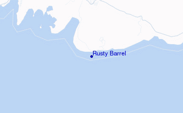 locatiekaart van Rusty Barrel