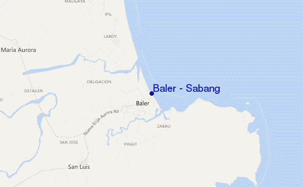locatiekaart van Baler - Sabang