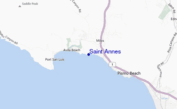 locatiekaart van Saint Annes