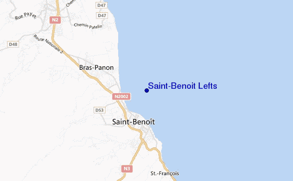 locatiekaart van Saint-Benoit Lefts