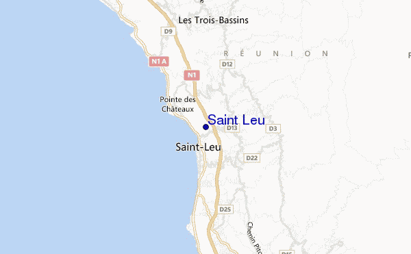 locatiekaart van Saint Leu