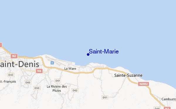 locatiekaart van Saint-Marie