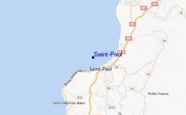 locatiekaart van Saint-Paul