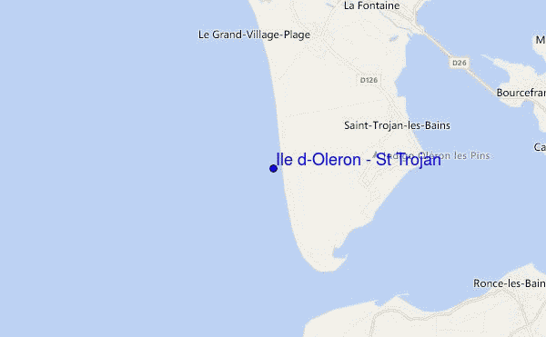 locatiekaart van Ile d'Oleron - St Trojan
