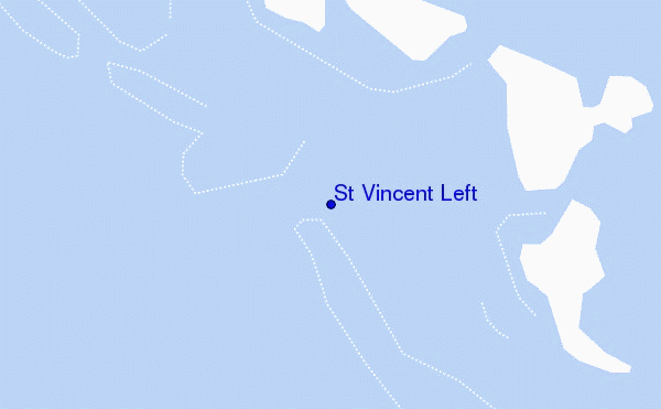 locatiekaart van St Vincent Left
