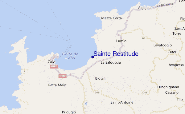 locatiekaart van Sainte Restitude