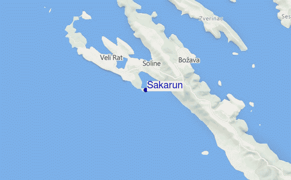 locatiekaart van Sakarun