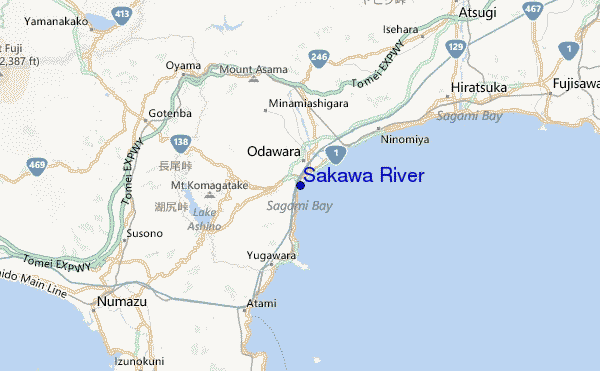 Sakawa River Location Map