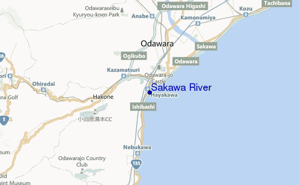 locatiekaart van Sakawa River