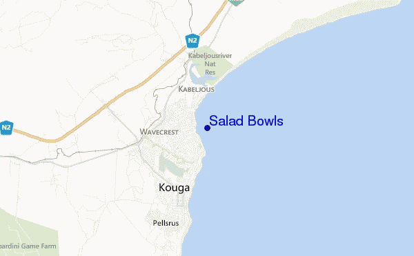 locatiekaart van Salad Bowls