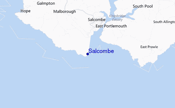 locatiekaart van Salcombe