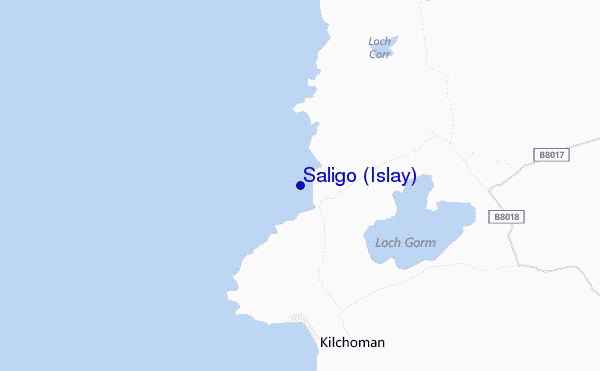 locatiekaart van Saligo (Islay)