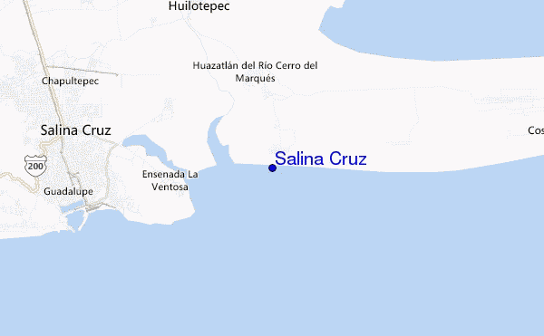 locatiekaart van Salina Cruz