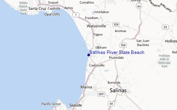 Salinas River State Beach Location Map