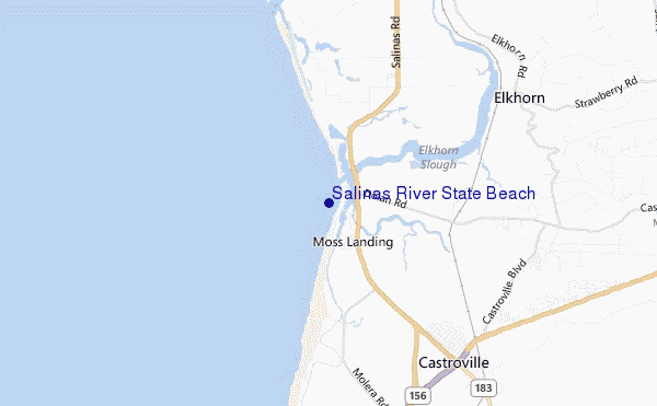 locatiekaart van Salinas River State Beach
