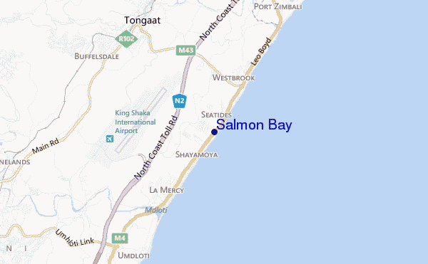 locatiekaart van Salmon Bay