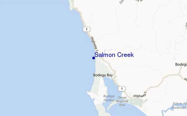 locatiekaart van Salmon Creek