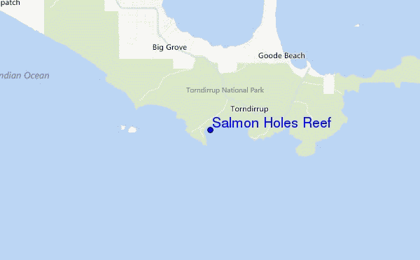 locatiekaart van Salmon Holes Reef