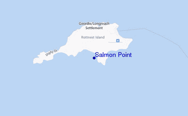 locatiekaart van Salmon Point