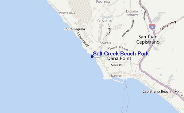 locatiekaart van Salt Creek Beach Park