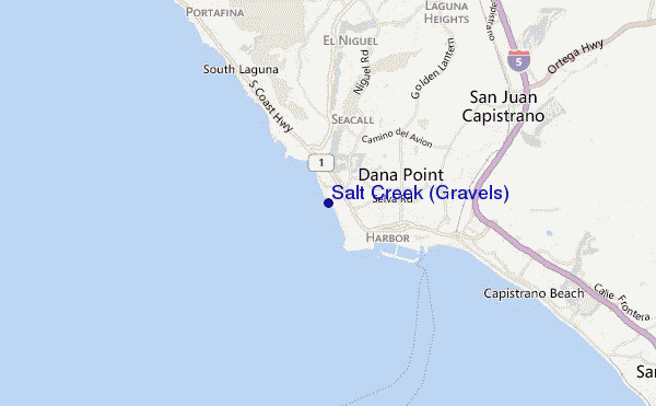 locatiekaart van Salt Creek (Gravels)