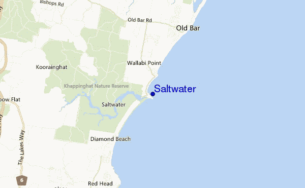 locatiekaart van Saltwater
