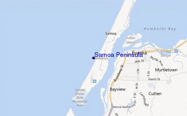 locatiekaart van Samoa Peninsula
