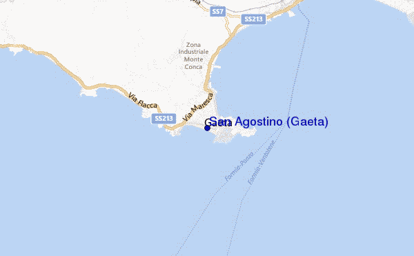 locatiekaart van San Agostino (Gaeta)