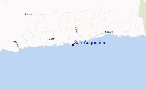 locatiekaart van San Augustine