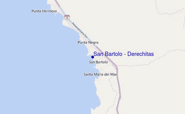 locatiekaart van San Bartolo - Derechitas