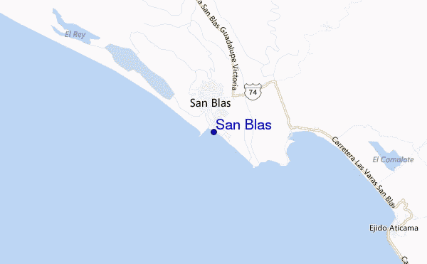 locatiekaart van San Blas