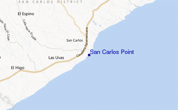 locatiekaart van San Carlos Point