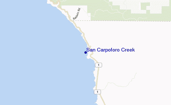 locatiekaart van San Carpoforo Creek