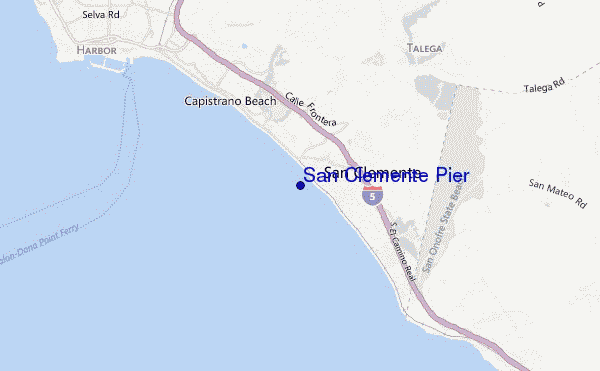 locatiekaart van San Clemente Pier
