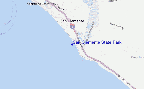 locatiekaart van San Clemente State Park