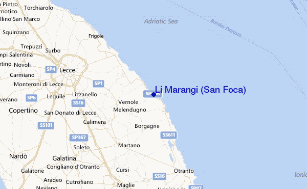 Li Marangi (San Foca) Location Map