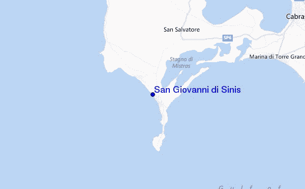 locatiekaart van San Giovanni di Sinis