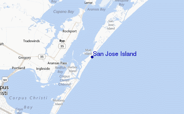 San Jose Island Location Map