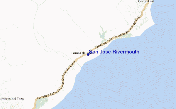 locatiekaart van San Jose Rivermouth