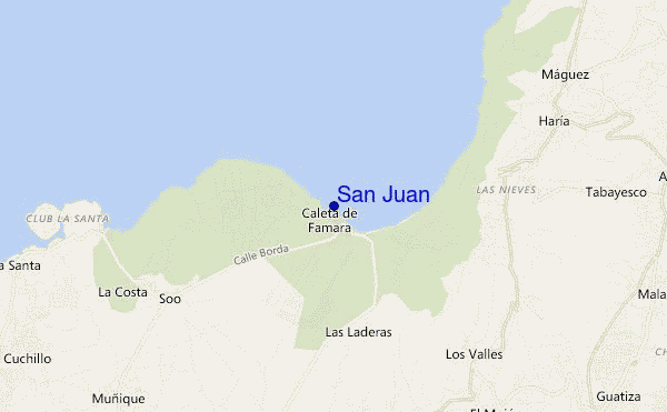 locatiekaart van San Juan