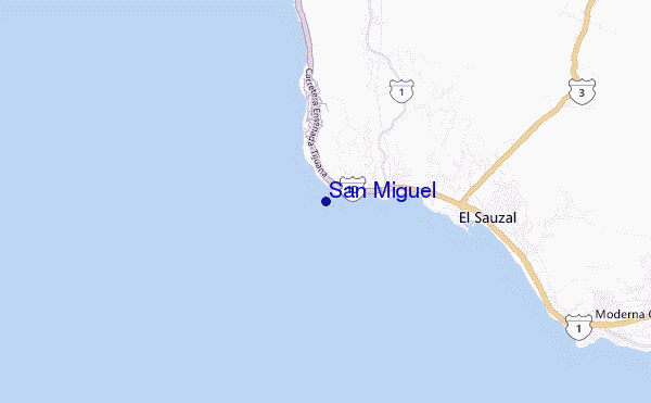 locatiekaart van San Miguel