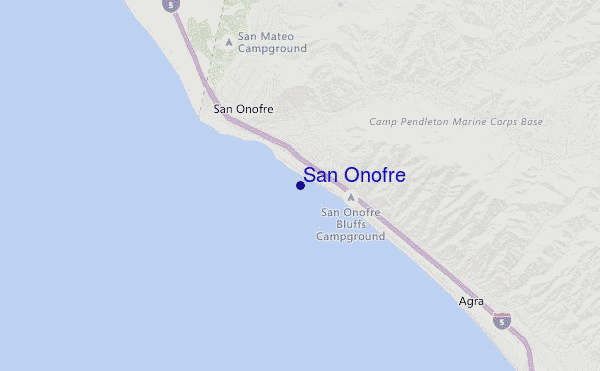 locatiekaart van San Onofre