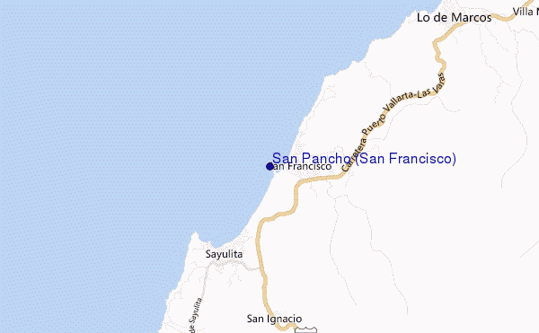 locatiekaart van San Pancho (San Francisco)