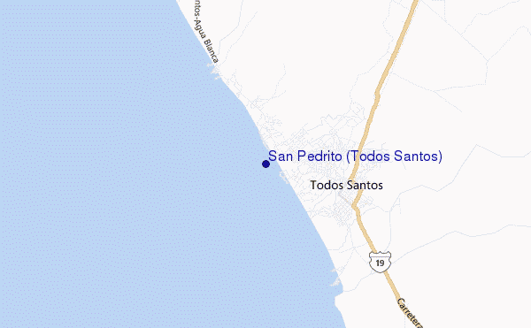 locatiekaart van San Pedrito (Todos Santos)